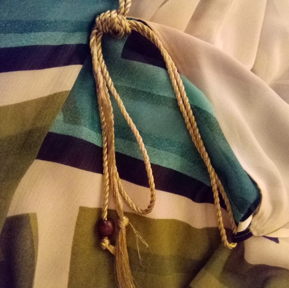 Women's New York & Company rope halter geometric design sz M - Picture 6 of 6